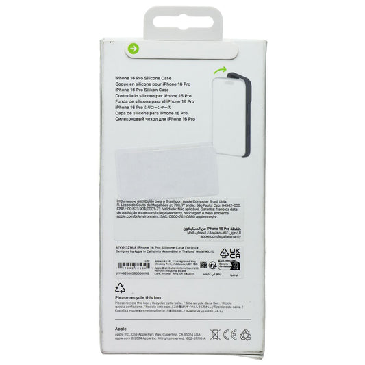 Apple Official Silicone Case for MagSafe for iPhone 16 Pro - Fuchsia