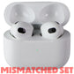 Apple AirPods (3rd Gen) Wireless Earbuds with Lightning 8-Pin Case/Mismatched Portable Audio - Headphones Apple    - Simple Cell Bulk Wholesale Pricing - USA Seller