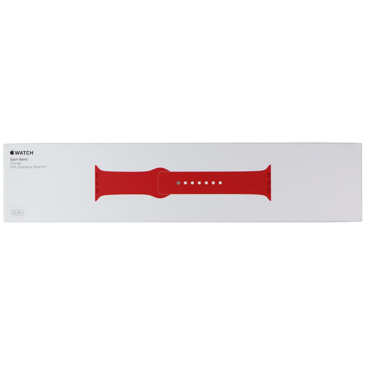 Apple 42mm Sport Band for Apple Watch 45/44/42mm - Orange / Full Set Smart Watch Accessories - Watch Bands Apple - Simple Cell Bulk Wholesale Pricing - USA Seller
