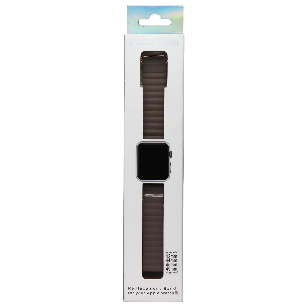 Posh Tech Apple Watch Replacement Dakota Leather Band for 42/44/45/49mm - Khaki