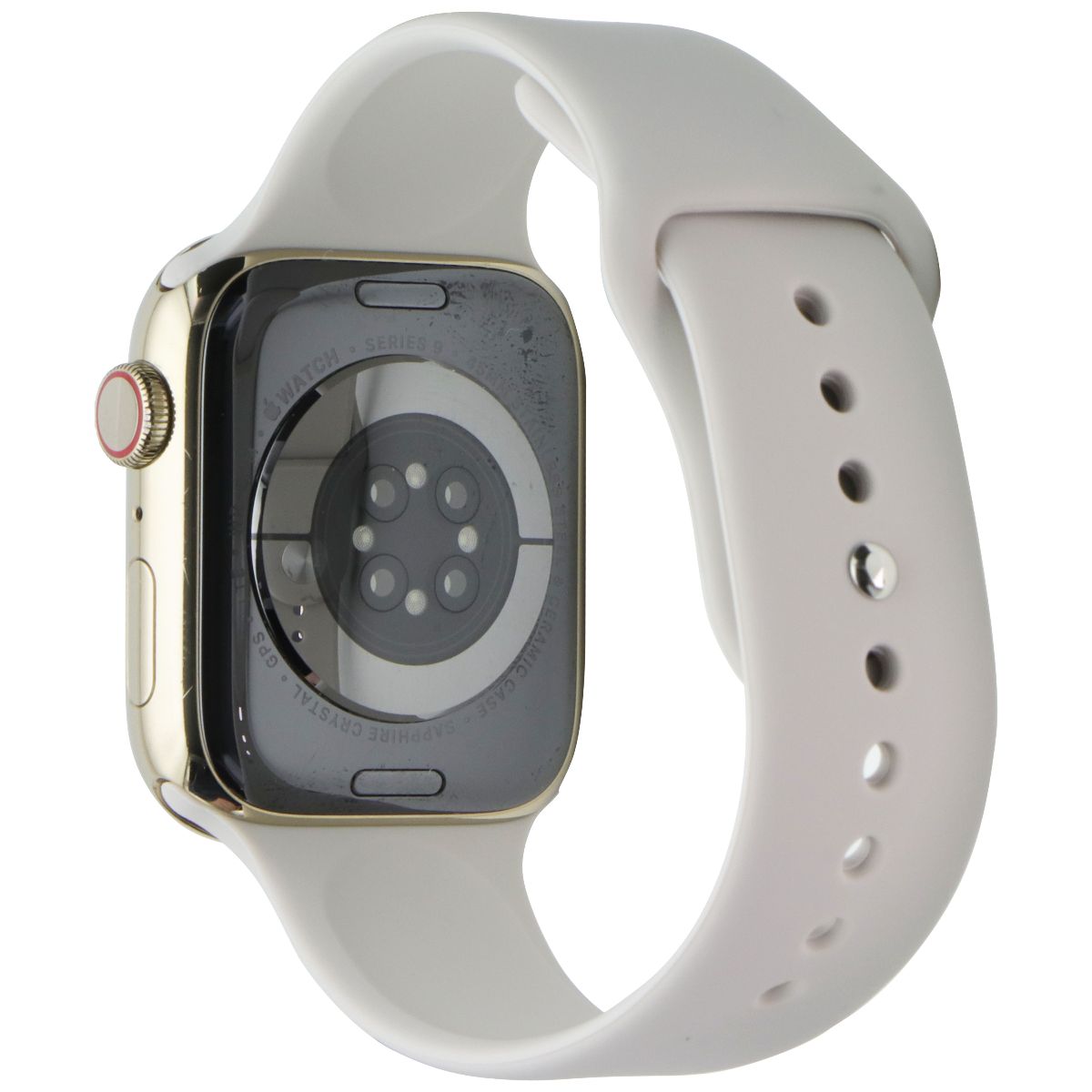 Apple Watch Series 9 (GPS + LTE) A2984 45mm Gold SS / Starlight Sport Band (S/M) Smart Watches Apple - Simple Cell Bulk Wholesale Pricing - USA Seller