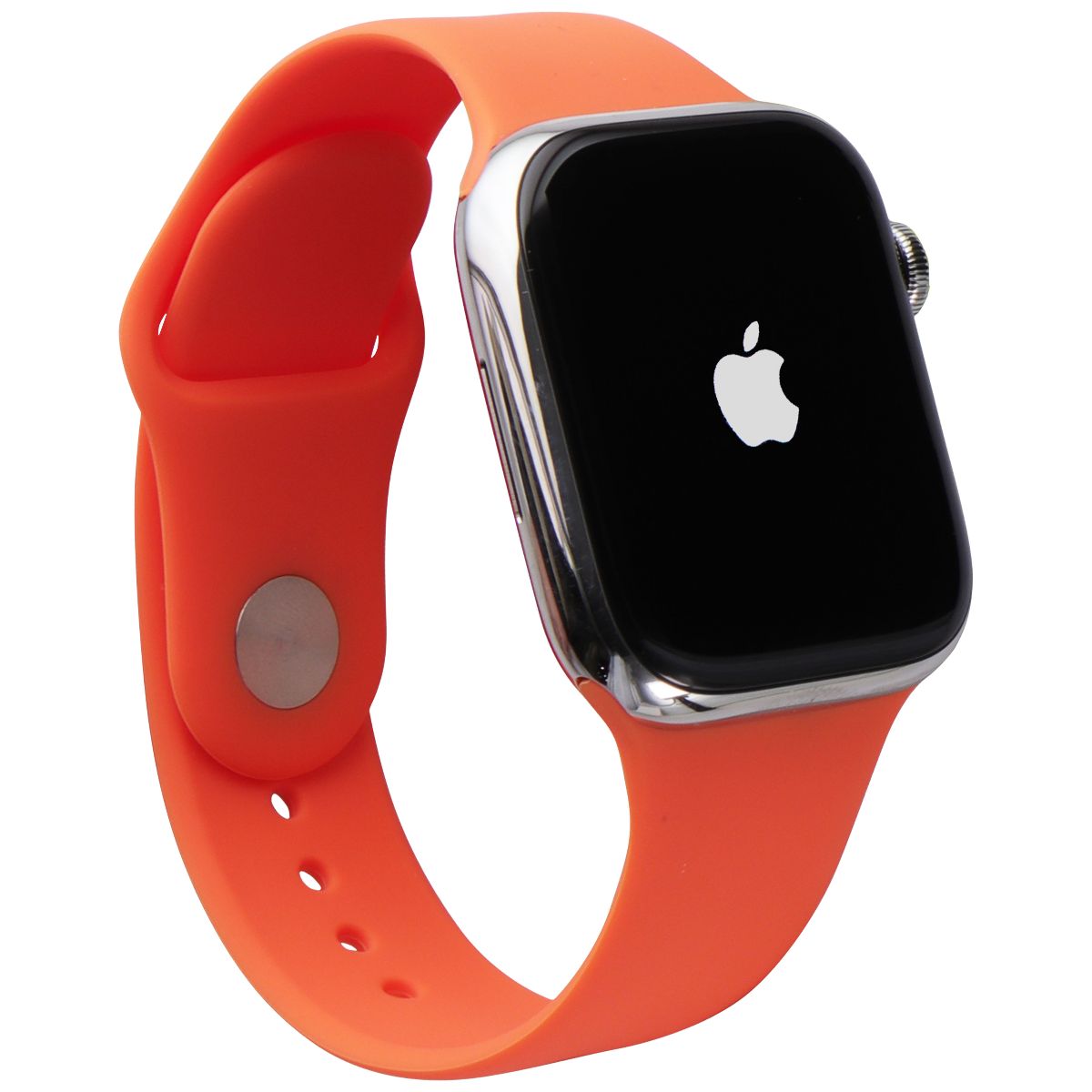 Apple Watch HERMES Series 7 (GPS + LTE) A2477 45mm Silver SS / Orange Sport Band Smart Watches Apple - Simple Cell Bulk Wholesale Pricing - USA Seller