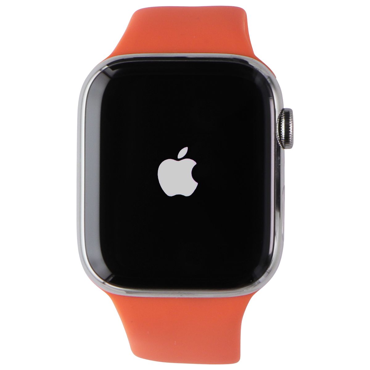 Apple Watch HERMES Series 7 (GPS + LTE) A2477 45mm Silver SS / Orange Sport Band Smart Watches Apple - Simple Cell Bulk Wholesale Pricing - USA Seller