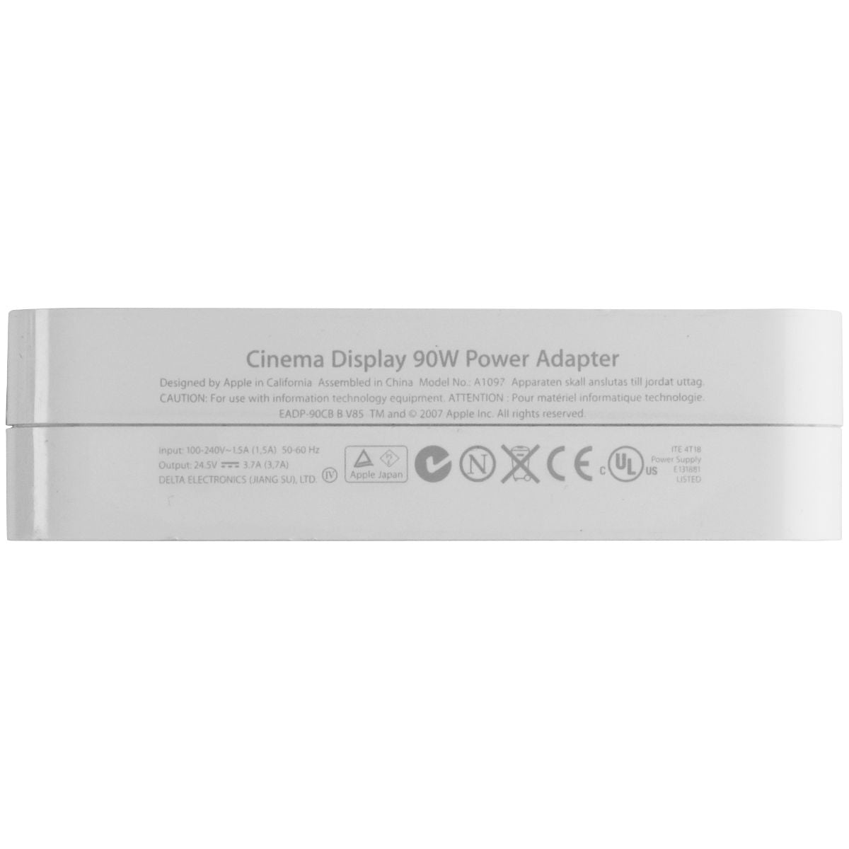 Apple OEM Original (A1097) Cinema Display 90W Power Adapter / No Power Cable Computer Accessories - Laptop Power Adapters/Chargers Apple - Simple Cell Bulk Wholesale Pricing - USA Seller