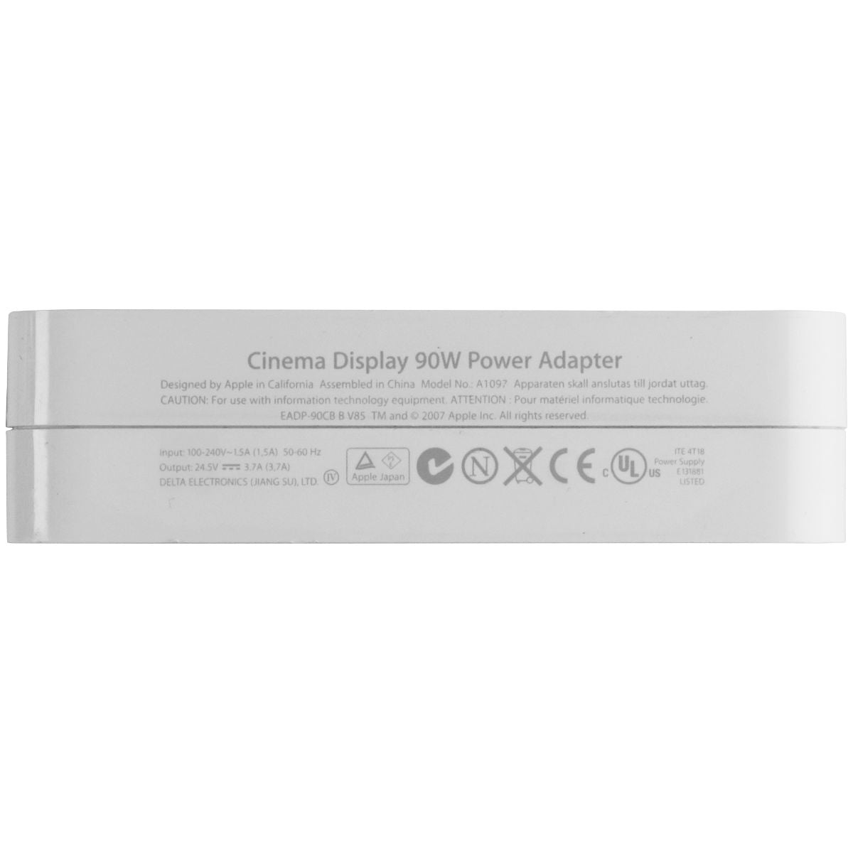 Apple OEM Original (A1097) Cinema Display 90W Power Adapter / No Power Cable Computer Accessories - Laptop Power Adapters/Chargers Apple    - Simple Cell Bulk Wholesale Pricing - USA Seller