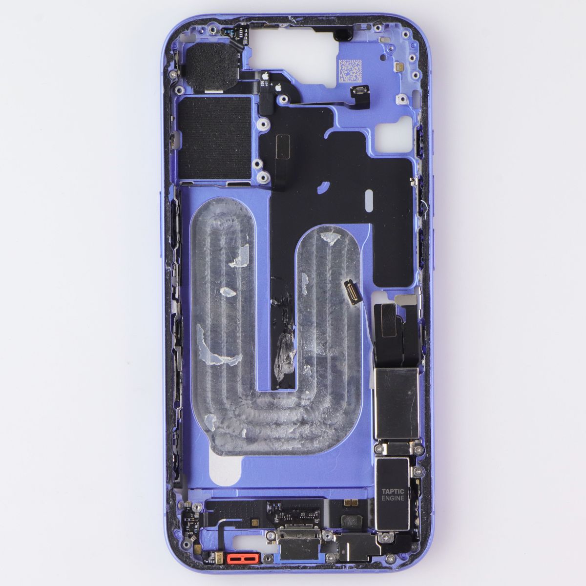 Repair Part - Mid Frame w/Small Parts for iPhone 16 Ultramarine *NO VOLUME FLEX Cell Phone - Replacement Parts & Tools Apple - Simple Cell Bulk Wholesale Pricing - USA Seller