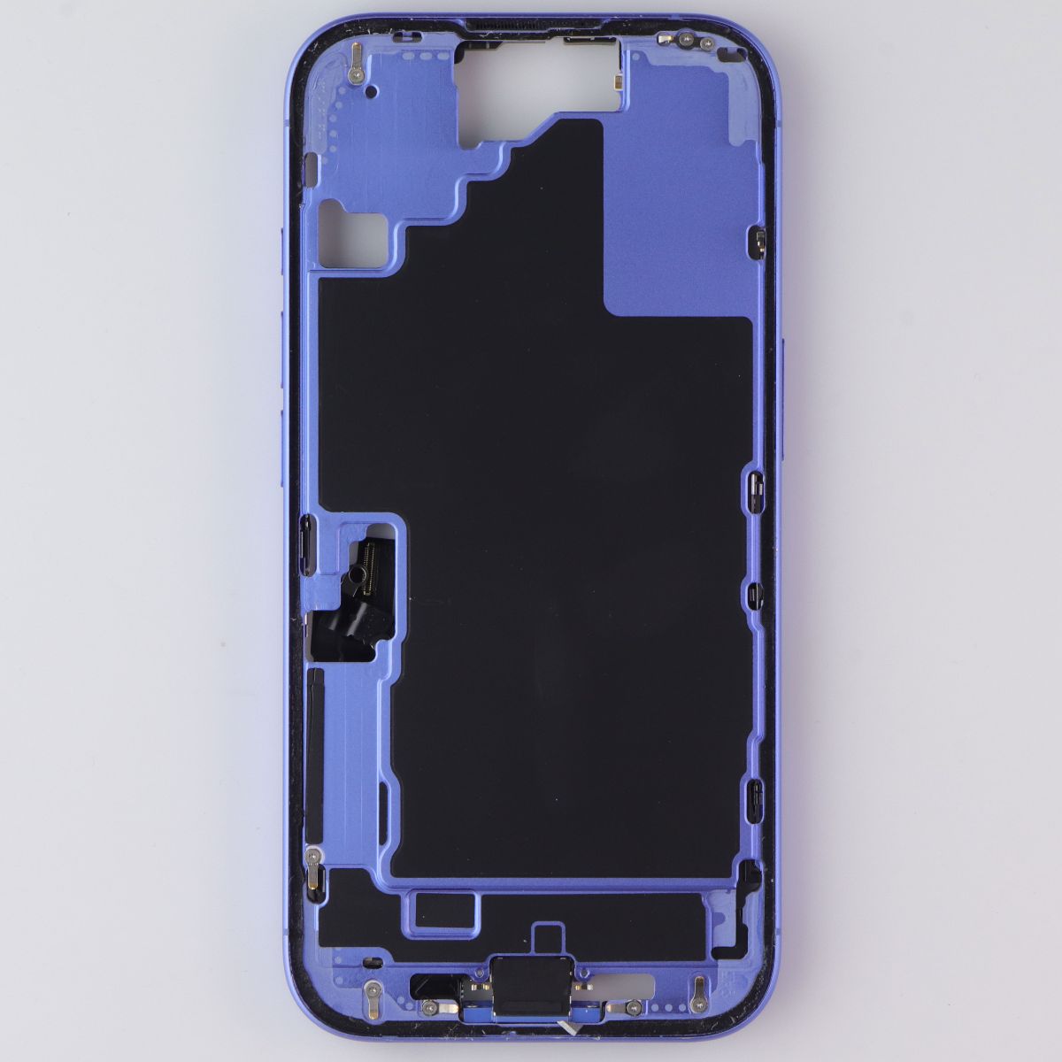 Repair Part - Mid Frame w/Small Parts for iPhone 16 Ultramarine *NO VOLUME FLEX Cell Phone - Replacement Parts & Tools Apple - Simple Cell Bulk Wholesale Pricing - USA Seller