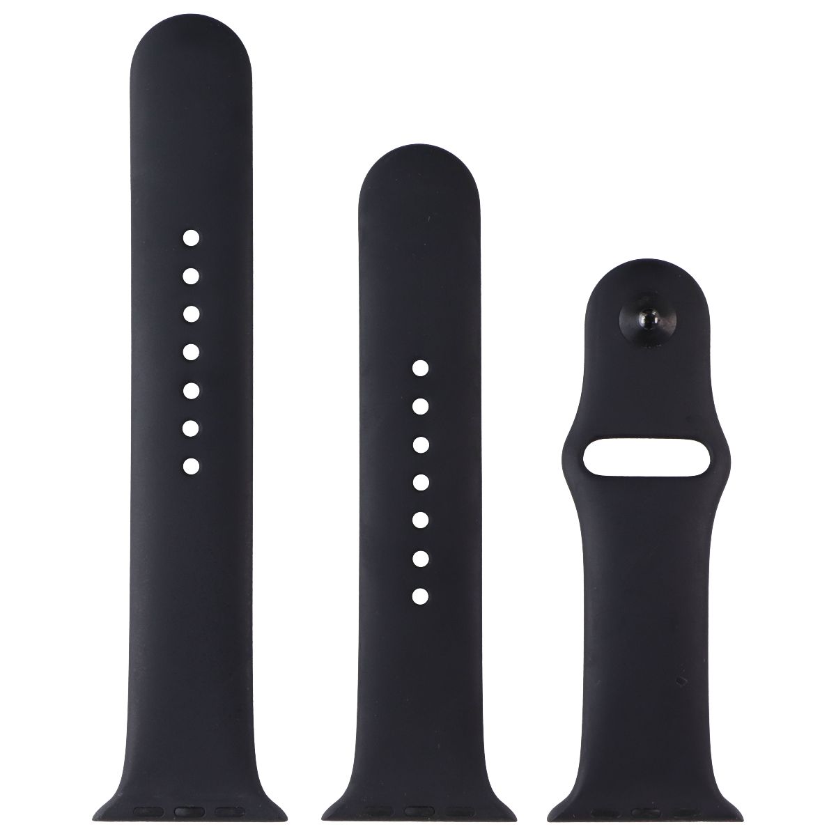 Apple (42mm) Sport Band for Apple Watch 42/44/45mm - Black / Full Set Smart Watch Accessories - Watch Bands Apple - Simple Cell Bulk Wholesale Pricing - USA Seller