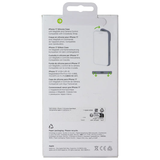 Apple Official Silicone Case for MagSafe for iPhone 17 - Black Cell Phone - Cases, Covers & Skins Apple - Simple Cell Bulk Wholesale Pricing - USA Seller