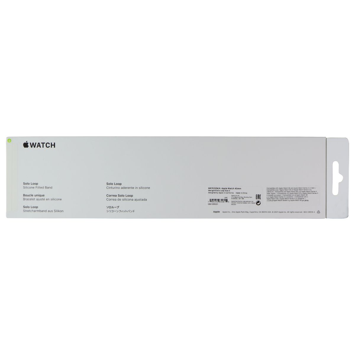 Apple 45mm Solo Loop for Apple Watch 49/46/45/44mm - Marigold / Size 5 Smart Watch Accessories - Watch Bands Apple - Simple Cell Bulk Wholesale Pricing - USA Seller