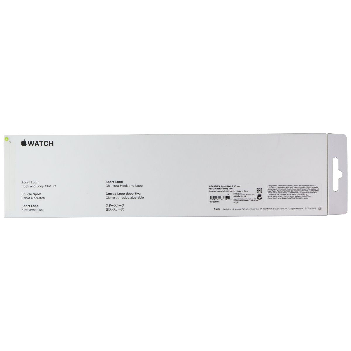 Apple Watch Sport Loop Band (45mm) - Maize/White - Regular Smart Watch Accessories - Watch Bands Apple - Simple Cell Bulk Wholesale Pricing - USA Seller