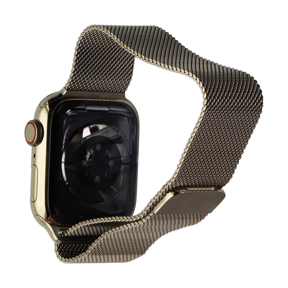 Apple Watch Series 8 (41mm) A2772 GPS + LTE - Gold Stainless Steel/Gold Mil Lp Smart Watches Apple    - Simple Cell Bulk Wholesale Pricing - USA Seller