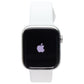 Apple Watch Series 8 (45mm/A2774) GPS+LTE - Silver SS/White Sp Band - FULL SET Smart Watches Apple - Simple Cell Bulk Wholesale Pricing - USA Seller