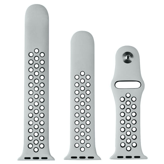 Apple (41mm) Nike Sport Full Set - Pure Platinum/Black Smart Watch Accessories - Watch Bands Apple - Simple Cell Bulk Wholesale Pricing - USA Seller