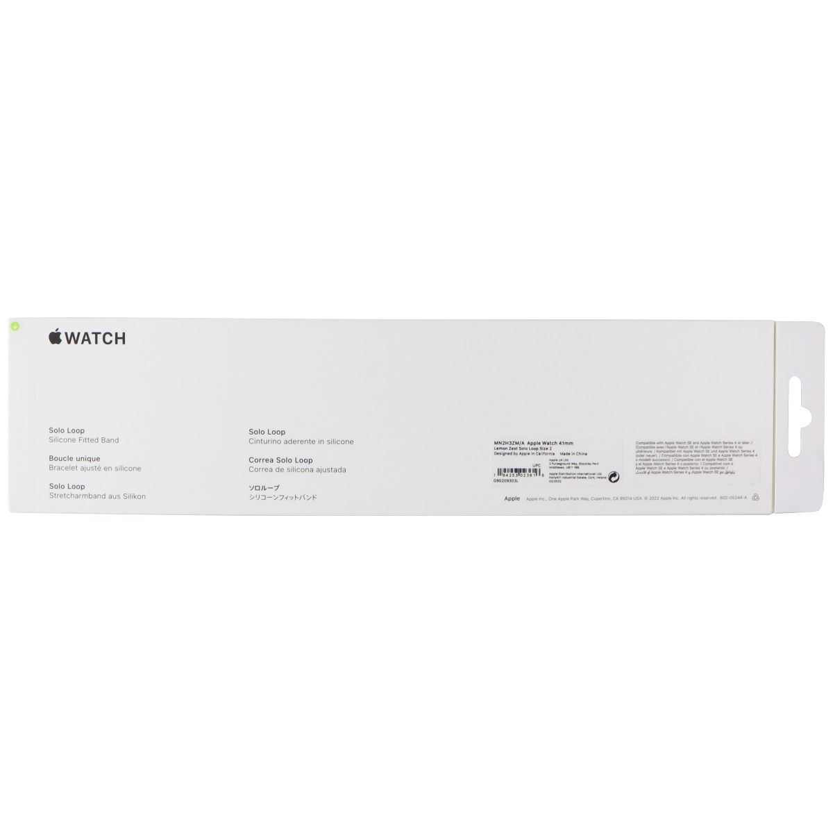 Apple 41mm Solo Loop Band for Apple Watch 38/40/41mm - Lemon Zest - Size 2 Smart Watch Accessories - Watch Bands Apple - Simple Cell Bulk Wholesale Pricing - USA Seller