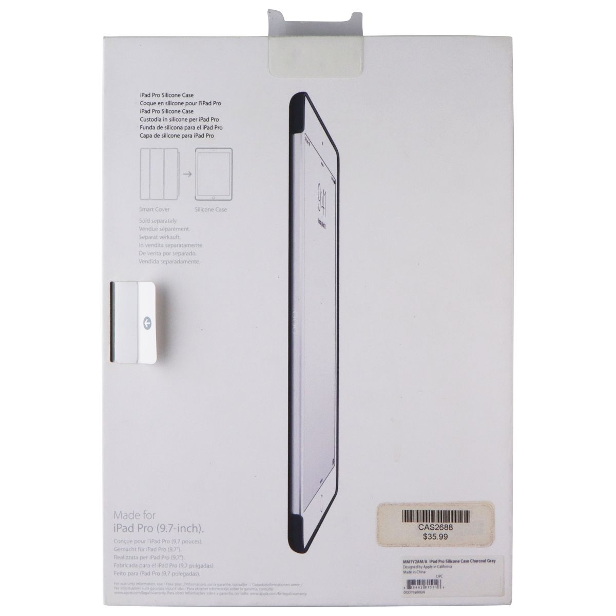 Apple Silicone Case Back Cover for iPad Pro 9.7 Inch - Charcoal Gray