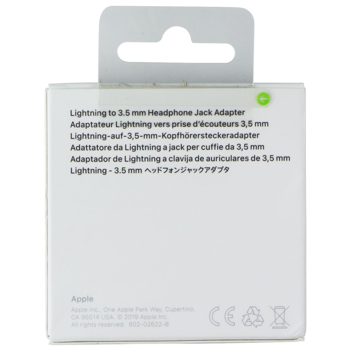Apple Lightning 8-Pin to 3.5mm Female Headphone Jack for iPhone/iPad (A1749) Cell Phone - Cables & Adapters Apple - Simple Cell Bulk Wholesale Pricing - USA Seller