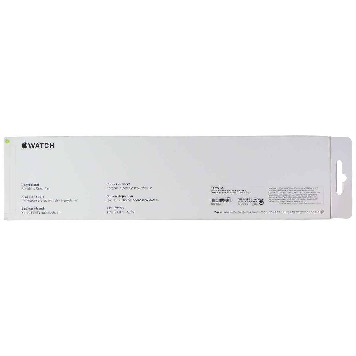 Apple (40mm) Watch Sport Band for Apple Watch 38/40/41mm - Surf Blue - Full Set Smart Watch Accessories - Watch Bands Apple - Simple Cell Bulk Wholesale Pricing - USA Seller
