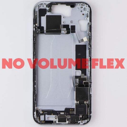 Repair Part - Mid Frame w/Small Parts for Apple iPhone 15 (Blue) *NO VOLUME FLEX Cell Phone - Replacement Parts & Tools Apple - Simple Cell Bulk Wholesale Pricing - USA Seller