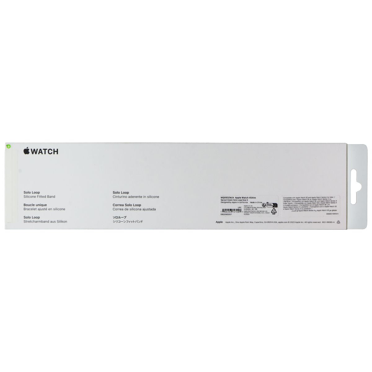 Apple 45mm Solo Loop for Apple Watch 49/46/45/44mm - Sprout Green / Size 5 Smart Watch Accessories - Watch Bands Apple - Simple Cell Bulk Wholesale Pricing - USA Seller