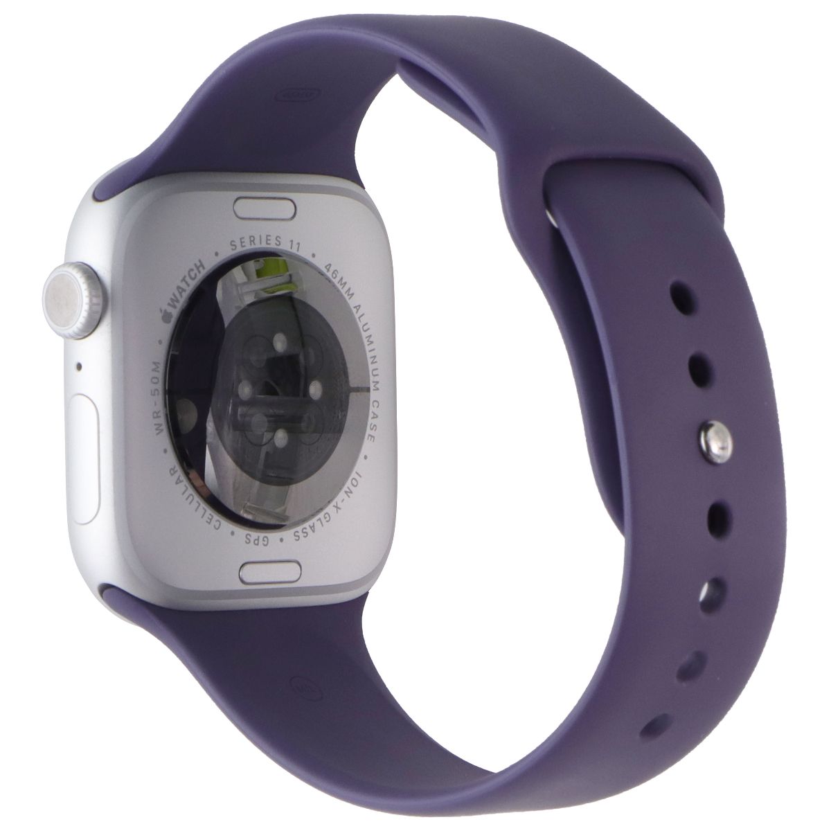 Apple Watch Series 11 (46mm) GPS + Cellular (A3337) - Silver AL/Purple SB M/L Smart Watches Apple - Simple Cell Bulk Wholesale Pricing - USA Seller