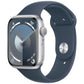Apple Watch Series 9 (GPS Only) A2980 45mm Silver Al/Storm Blue Sp Band (M/L) Smart Watches Apple - Simple Cell Bulk Wholesale Pricing - USA Seller