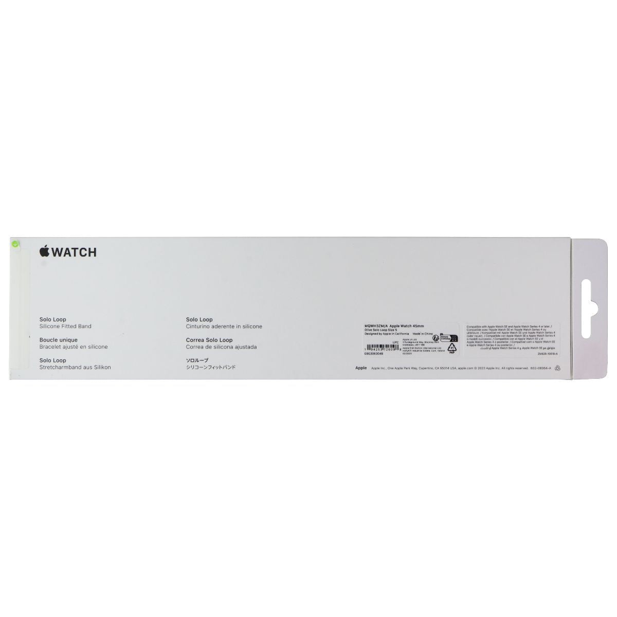 Apple 45mm Solo Loop for Apple Watch 49/46/45/44mm - Olive / Size 5 Smart Watch Accessories - Watch Bands Apple - Simple Cell Bulk Wholesale Pricing - USA Seller
