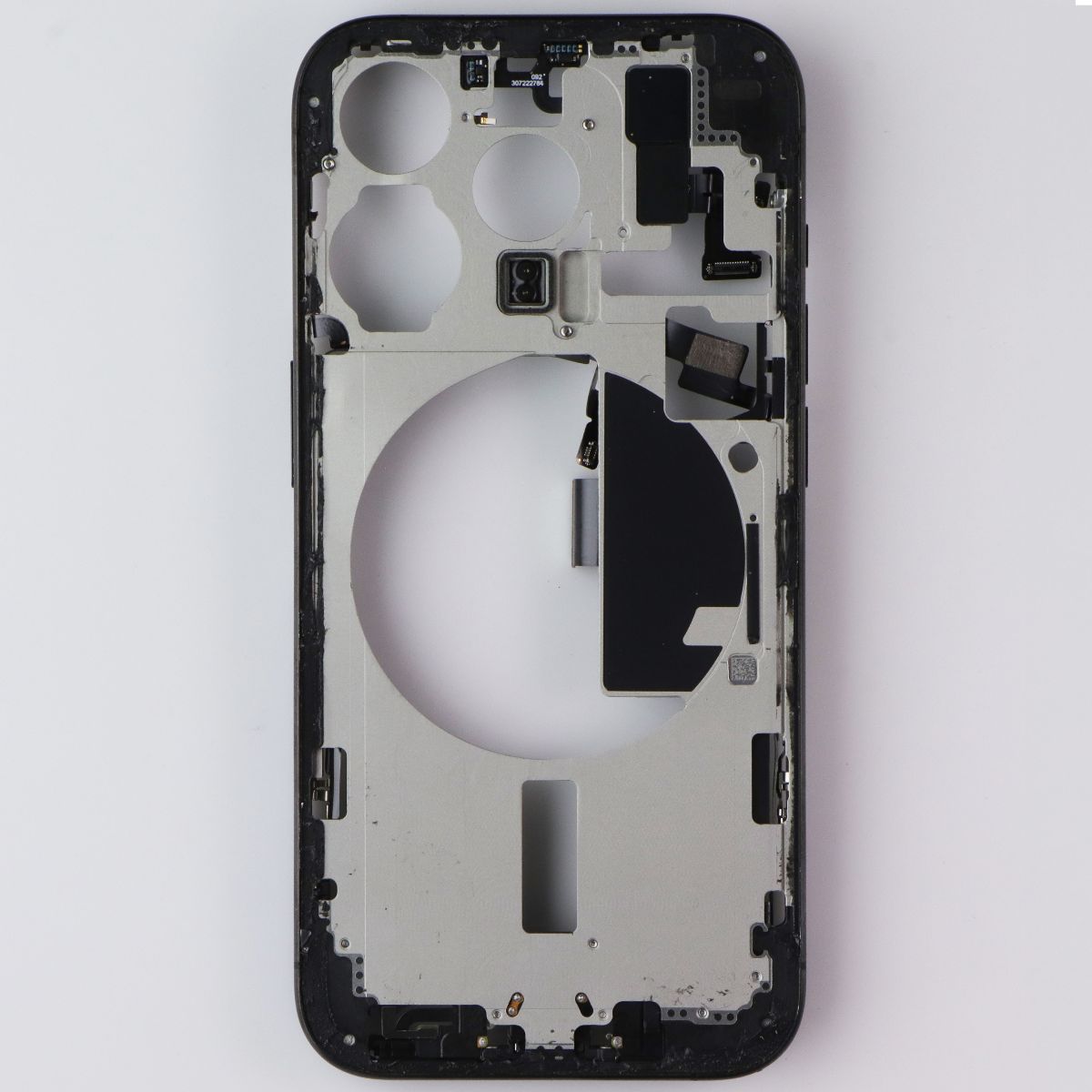 Repair Part - OEM Pull Housing Frame from Apple iPhone 15 Pro - Black Titanium Cell Phone - Replacement Parts & Tools Apple - Simple Cell Bulk Wholesale Pricing - USA Seller