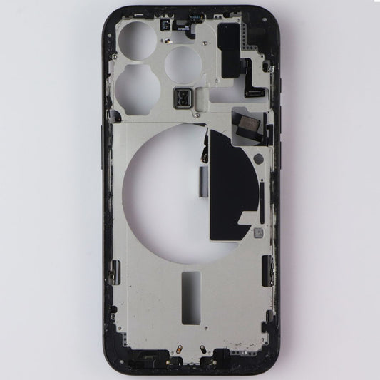 Repair Part - OEM Pull Housing Frame from Apple iPhone 15 Pro - Black Titanium Cell Phone - Replacement Parts & Tools Apple - Simple Cell Bulk Wholesale Pricing - USA Seller
