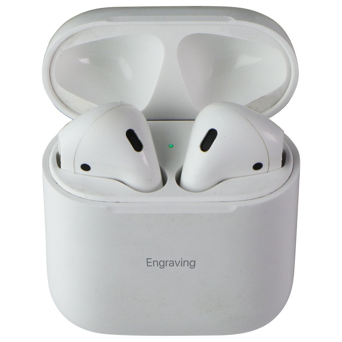 Apple AirPods (2nd Gen) with Qi Wireless Charging Case (MRXJ2AM/A) - ENGRAVING* Portable Audio - Headphones Apple - Simple Cell Bulk Wholesale Pricing - USA Seller