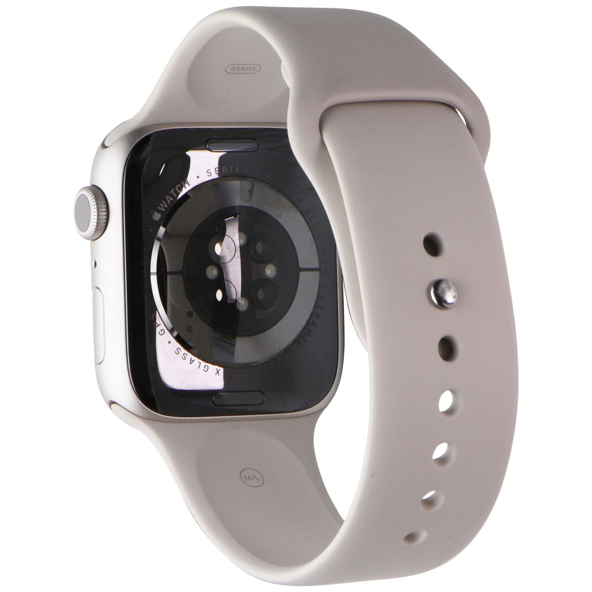 Apple Watch Series 7 (A2474) (GPS Only) 45mm Starlight AL/Starlight Sport Band Smart Watches Apple    - Simple Cell Bulk Wholesale Pricing - USA Seller