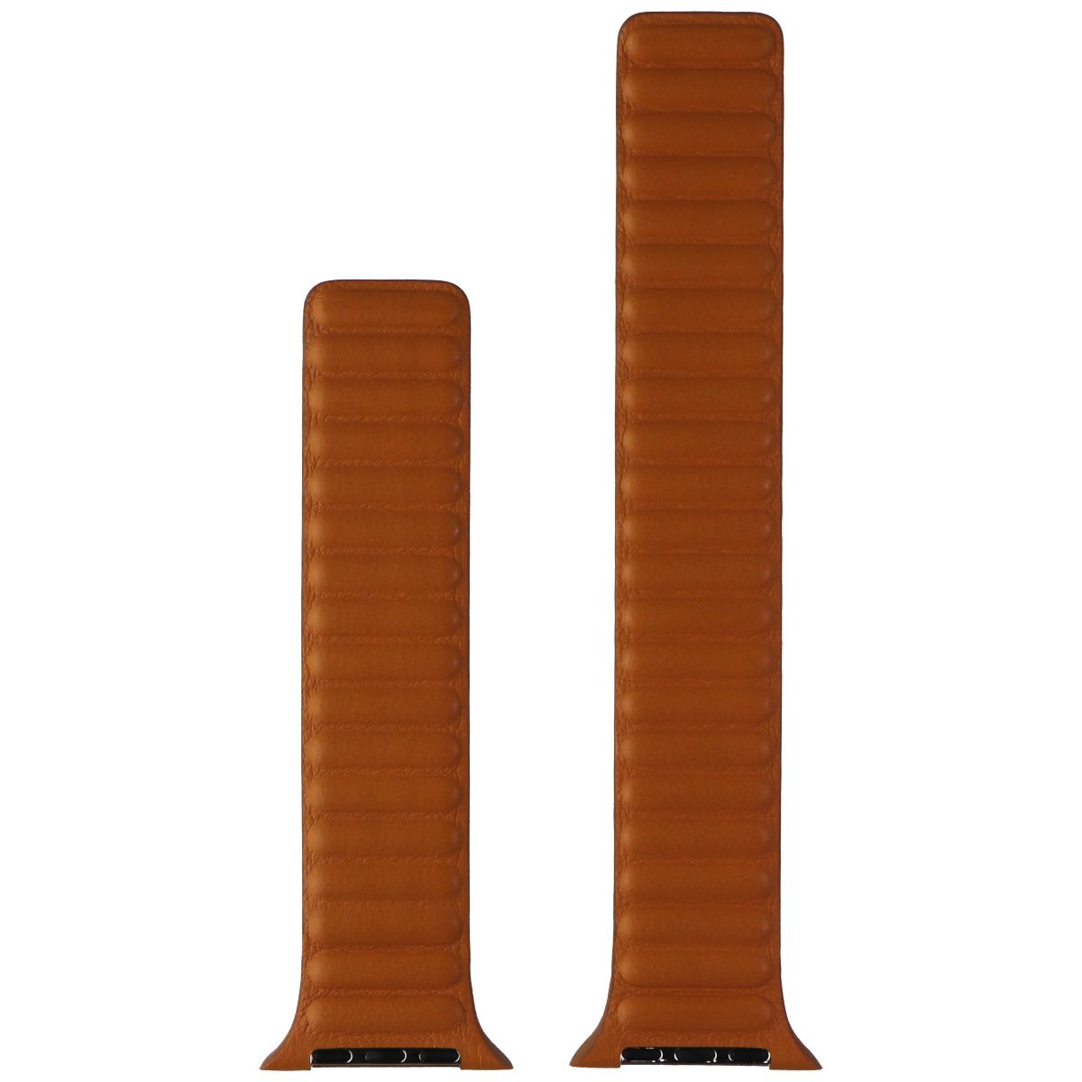 Apple (45mm) Leather Link Watch Band for 49/46/45/44mm Cases - Golden Brown M/L Smart Watch Accessories - Watch Bands Apple - Simple Cell Bulk Wholesale Pricing - USA Seller