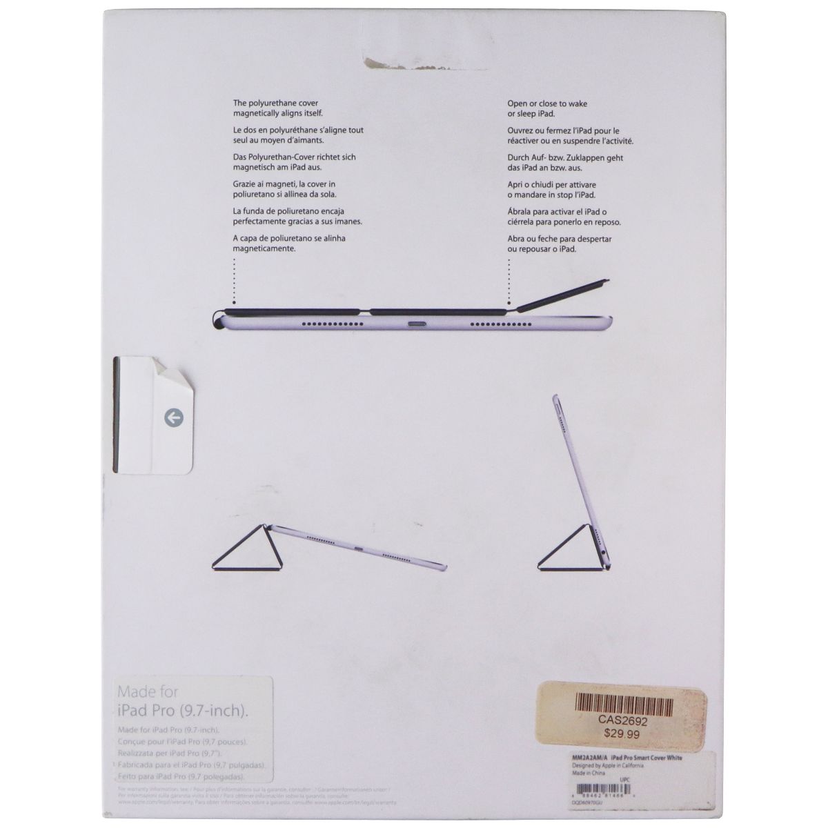 Apple Official Smart Cover for Apple iPad Pro (9.7-inch/2016) - White