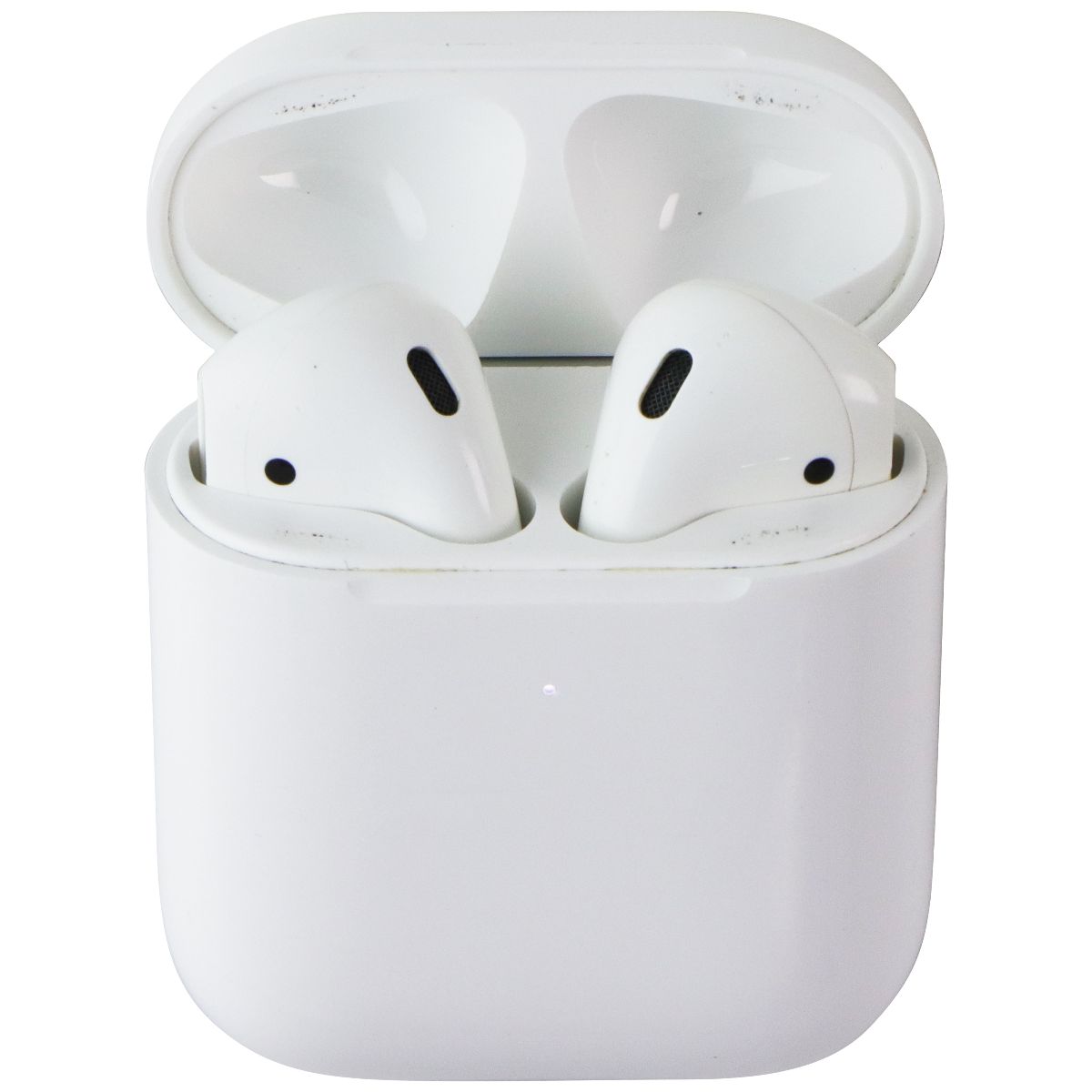 Apple AirPods (1st Gen) Headphones with (2nd Gen) Wireless Charging Case - White