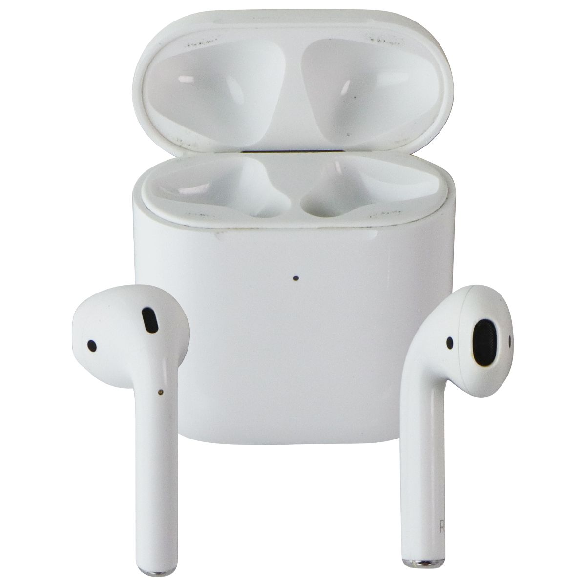 Apple AirPods (1st Gen) Wireless Bluetooth In-Ear Headphones and Case - White Portable Audio - Headphones Apple - Simple Cell Bulk Wholesale Pricing - USA Seller