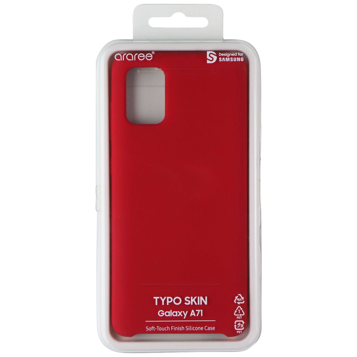 Araree Typo Skin Silicone Case for Samsung Galaxy A71 - Red Cell Phone - Cases, Covers & Skins Araree - Simple Cell Bulk Wholesale Pricing - USA Seller