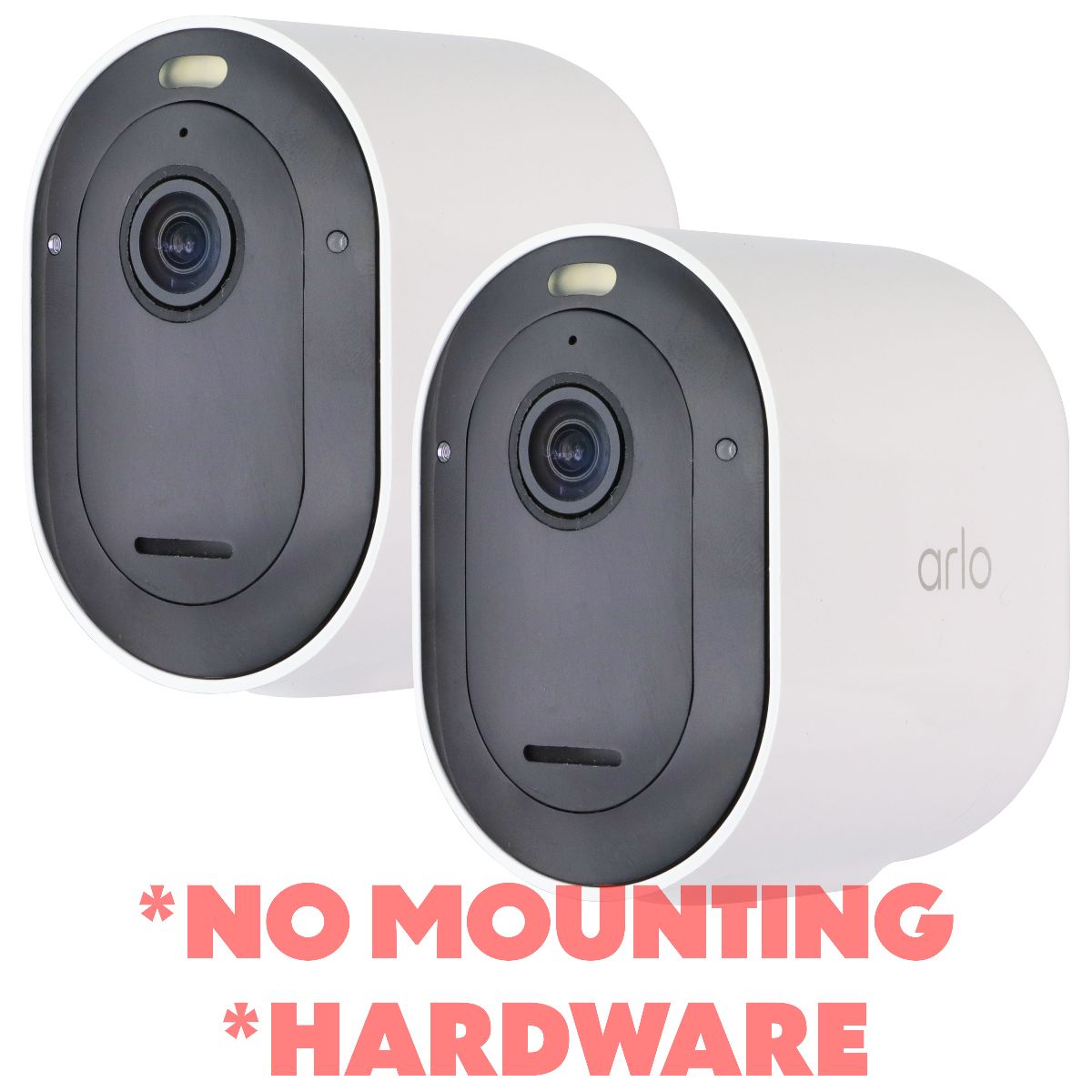 Arlo Pro 4 Spotlight Security Cameras - 2 Pack - White (VMC4041P) *NO MOUNT KIT Home Surveillance - Security Cameras Arlo - Simple Cell Bulk Wholesale Pricing - USA Seller