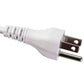 ASAP (7A / 125V) 3-Prong Power Supply Cable - White (A12-0128-AC2 / E326979) Multipurpose Batteries & Power - Multipurpose AC to DC Adapters ASAP - Simple Cell Bulk Wholesale Pricing - USA Seller