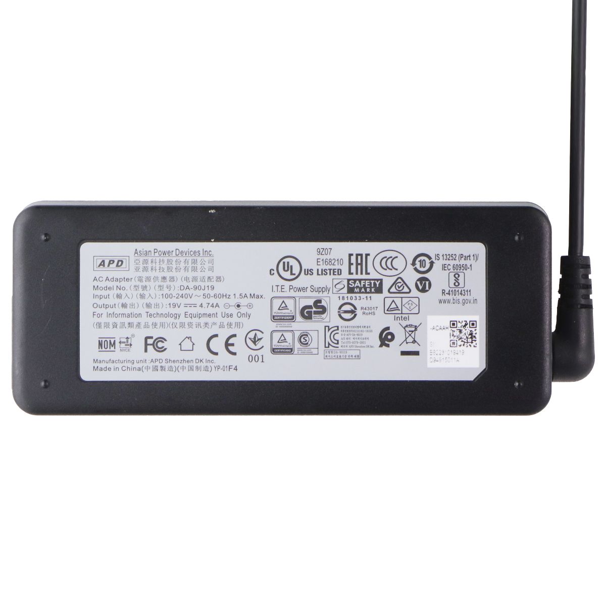 Asian Power Devices 19V/4.74A Power Supply (DA-90J19) - Black Computer Parts - Power Supplies Asian Power Devices - Simple Cell Bulk Wholesale Pricing - USA Seller