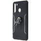 ASMYNA Sturdy Hybrid Rugged Case with Kickstand for Samsung Galaxy A21 - Black Cell Phone - Cases, Covers & Skins Asmyna - Simple Cell Bulk Wholesale Pricing - USA Seller