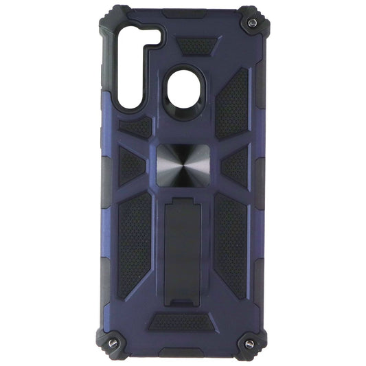 ASMYNA Sturdy Hybrid Case with Kickstand for Samsung Galaxy A21 - Blue/Black Cell Phone - Cases, Covers & Skins Asmyna - Simple Cell Bulk Wholesale Pricing - USA Seller