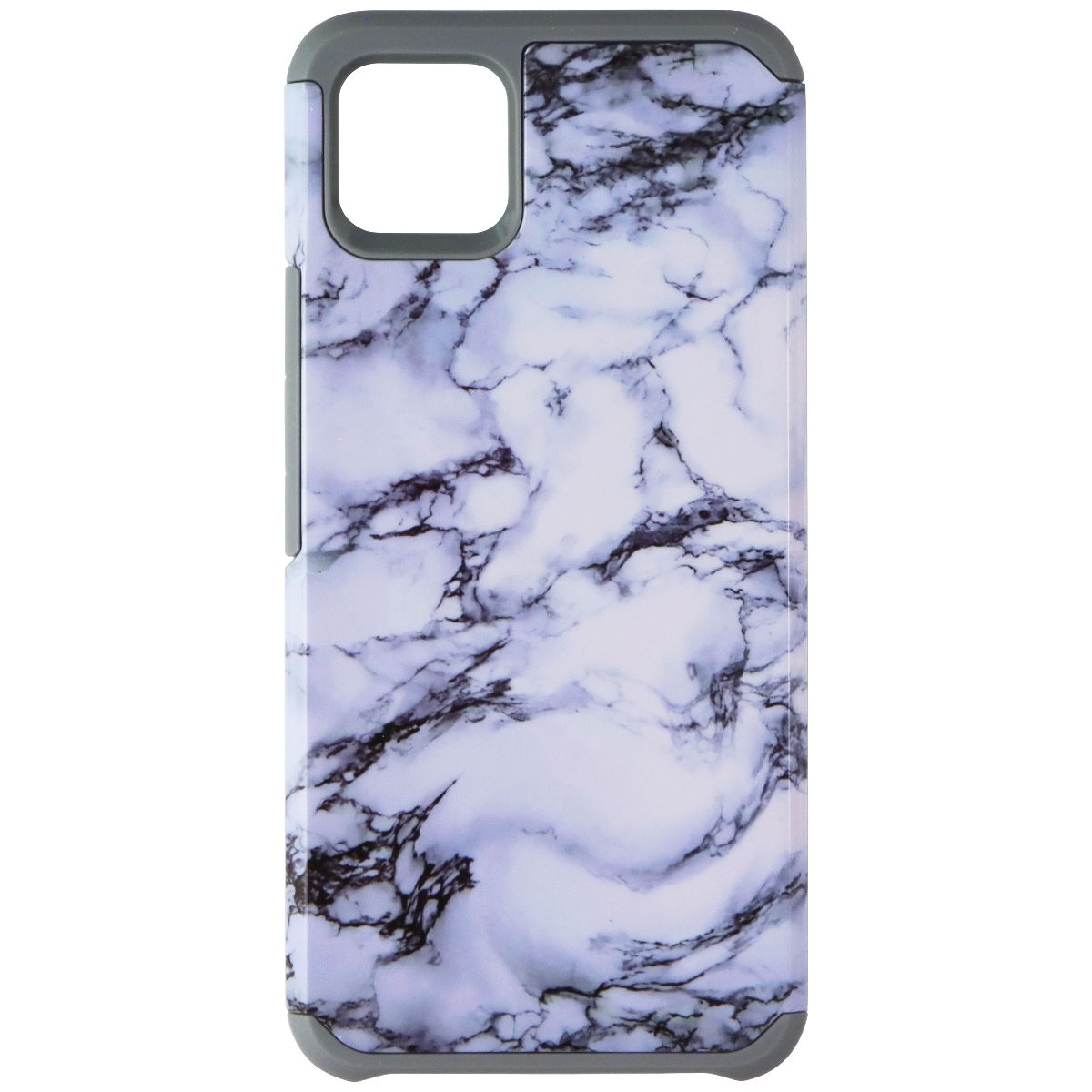 ASMYNA Premium Dual Layer Case for Google Pixel 4 XL - White Marble / Gray Cell Phone - Cases, Covers & Skins Asmyna - Simple Cell Bulk Wholesale Pricing - USA Seller
