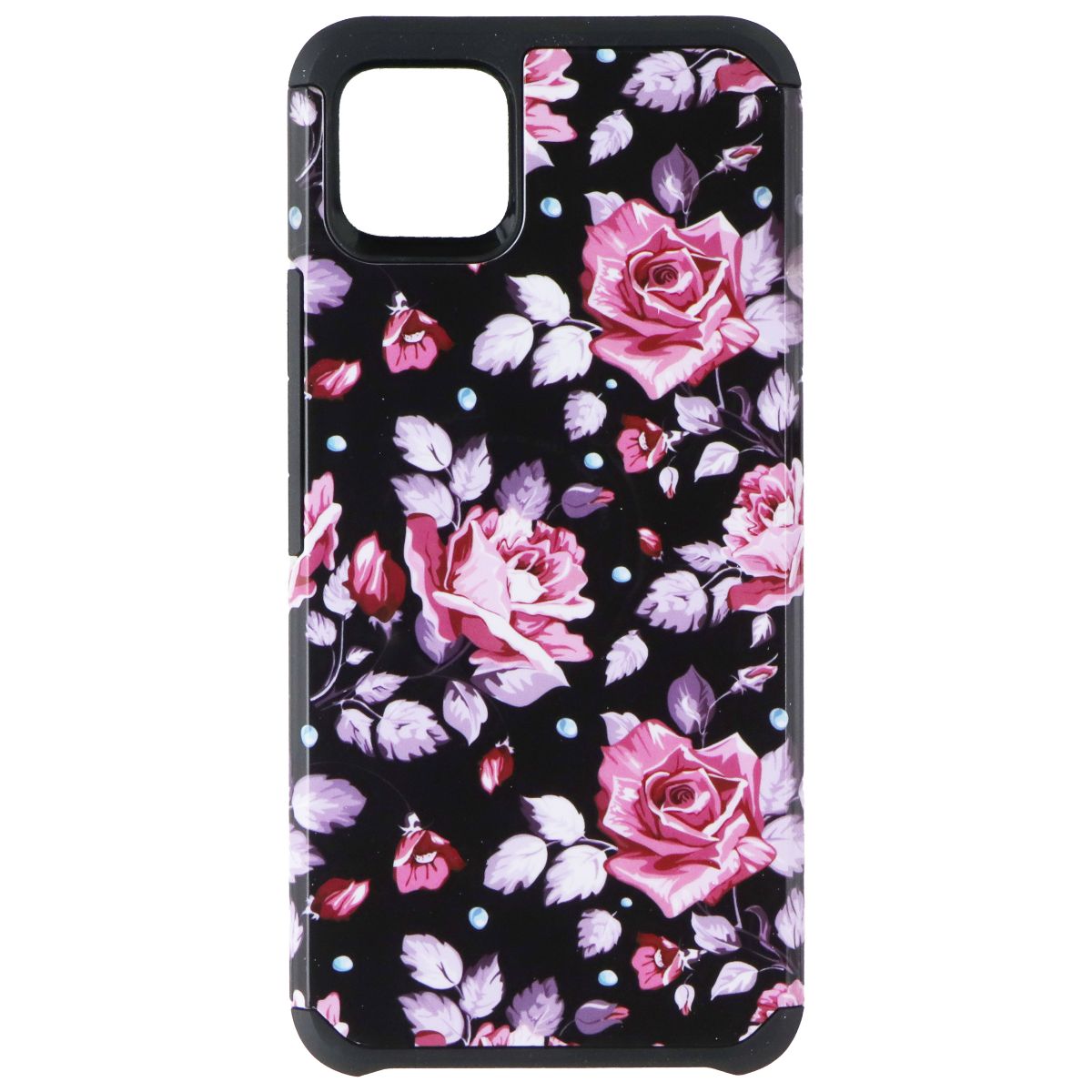 Asmyna Premium Dual Layer Case for Google Pixel 4 XL - Black / Pink Floral Cell Phone - Cases, Covers & Skins Asmyna - Simple Cell Bulk Wholesale Pricing - USA Seller