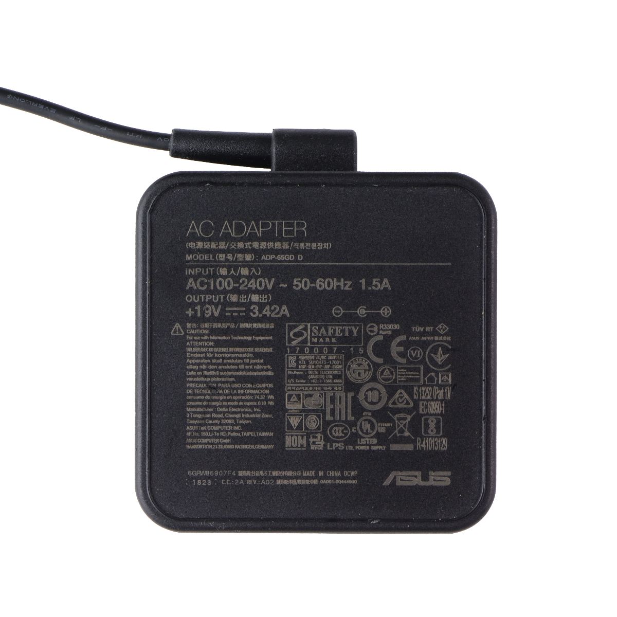 ASUS 65W (19V/3.42A) AC Adapter Laptop Charger (ADP-65GD) - Black