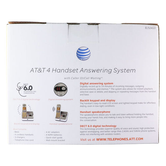 AT&T (EL52410) 4 Handset Answering System with Caller ID/Call Waiting