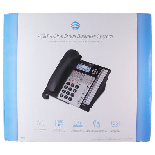 AT&T 1080 4-Line Small Business Expandable Corded Phone System - 1 Handset