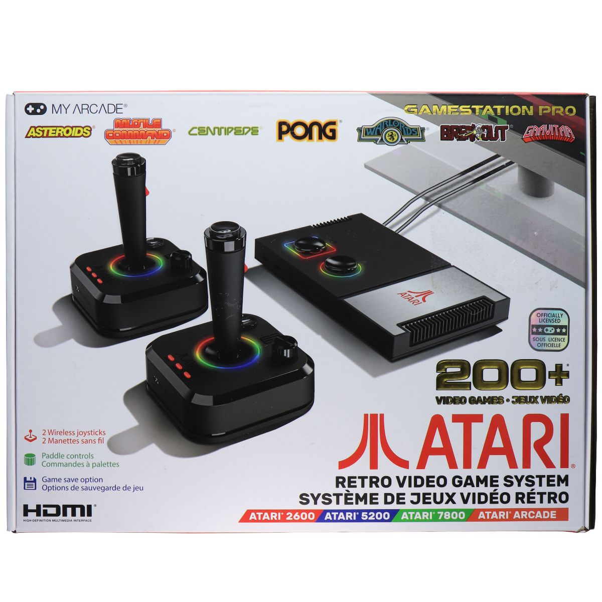 MY ARCADE Gamestation Pro ATARI System with 2 Wireless Joysticks and 200+ Games Gaming/Console - Video Game Consoles My Arcade    - Simple Cell Bulk Wholesale Pricing - USA Seller