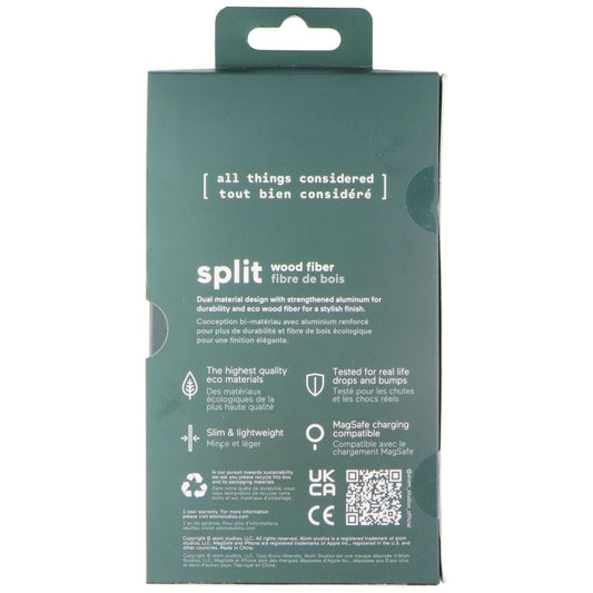 Atom Studios Split Wood Fiber Case for MagSafe for iPhone 16 Pro Max - Taupe Cell Phone - Cases, Covers & Skins Atom Studios - Simple Cell Bulk Wholesale Pricing - USA Seller