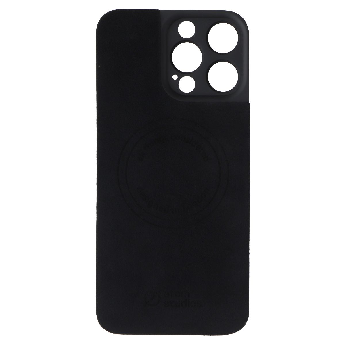 Atom Studios Agave Leather Case for MagSafe for Apple iPhone 16 Pro Max - Black Cell Phone - Cases, Covers & Skins Atom Studios - Simple Cell Bulk Wholesale Pricing - USA Seller