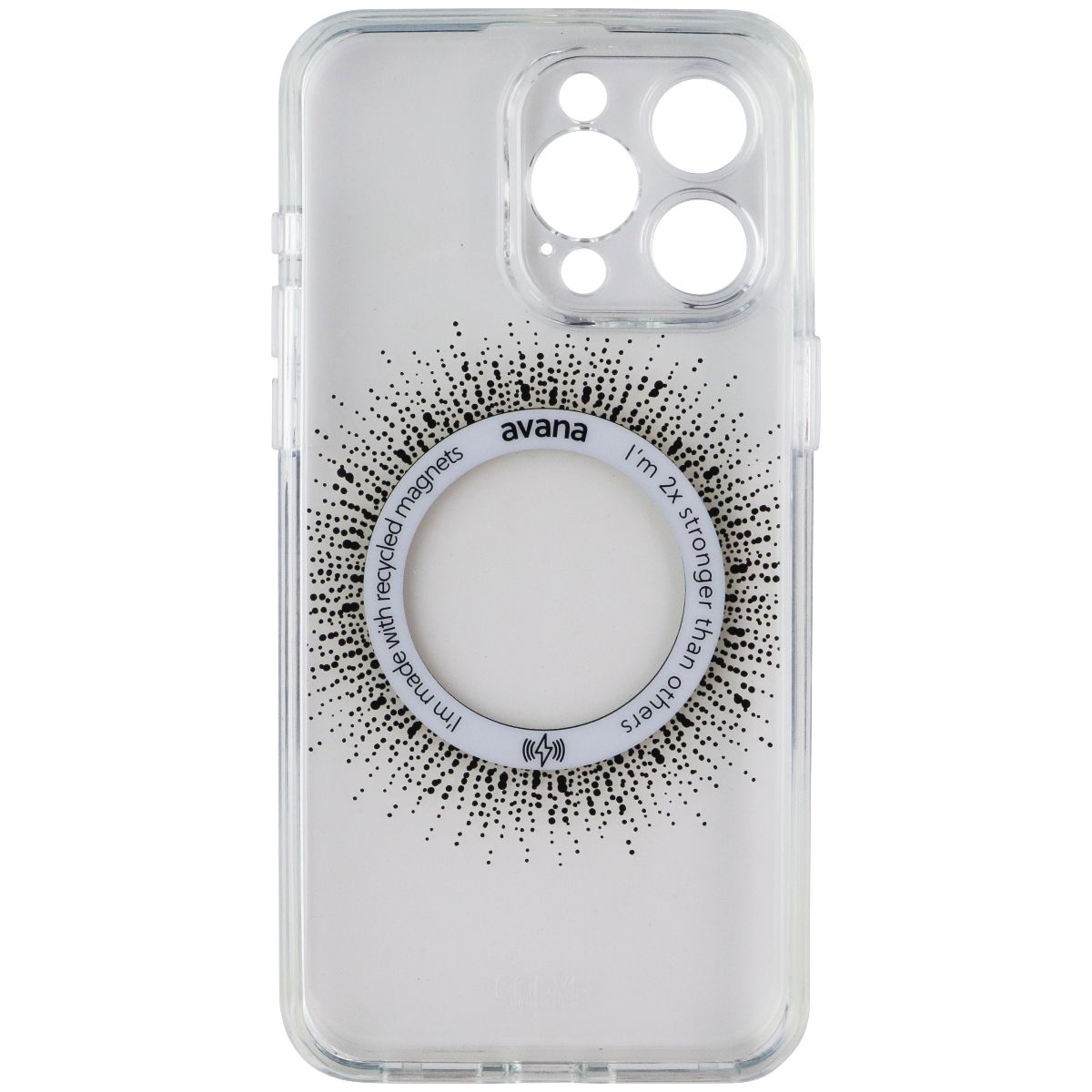 Avana Aura Series Case for MagSafe for Apple iPhone 15 Pro Max - Clear/Gold